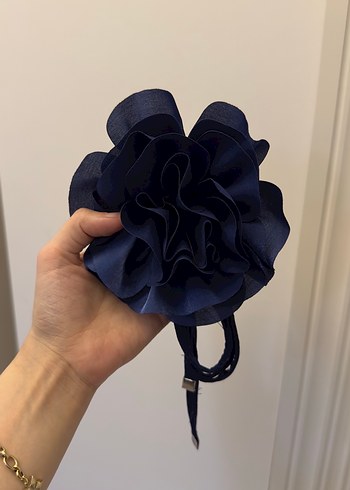 Mavi Çiçek Detaylı Uzun Kadın Takım - Görsel 9