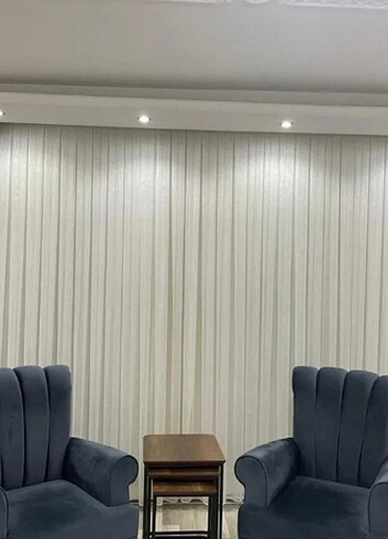 Simli Bambu Tül Perde Sık Pile 1/3ütü Istemez