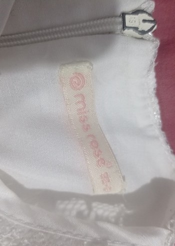 Kız Çocuk Beyaz Dantel Nakışlı Elbise - Görsel 3