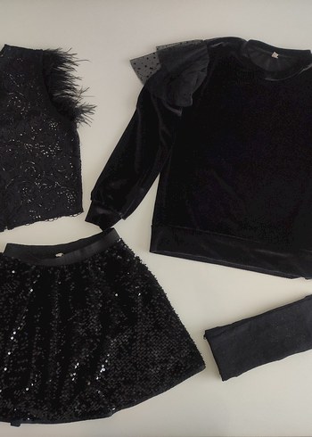 PAYETLİ ETEK + YAZLIK VE KIŞLIK ÜST + SİMLİ KÜLOTLU ÇORAP - Görsel 4