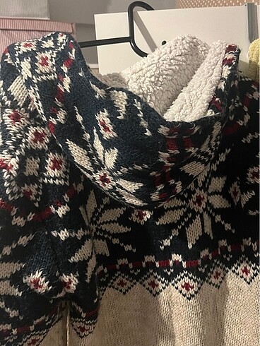 Yün fermuarlı ceket unisex - Görsel 4