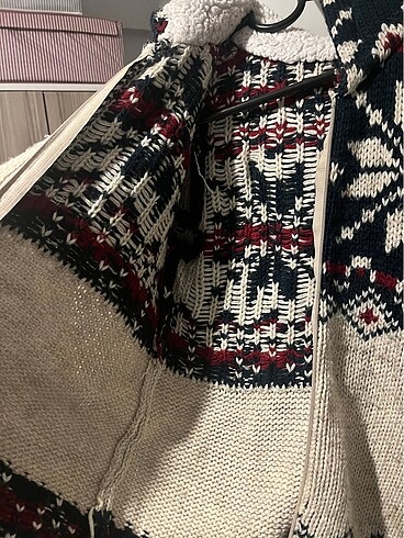 Yün fermuarlı ceket unisex - Görsel 3