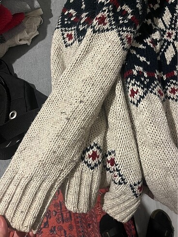 Yün fermuarlı ceket unisex - Görsel 7