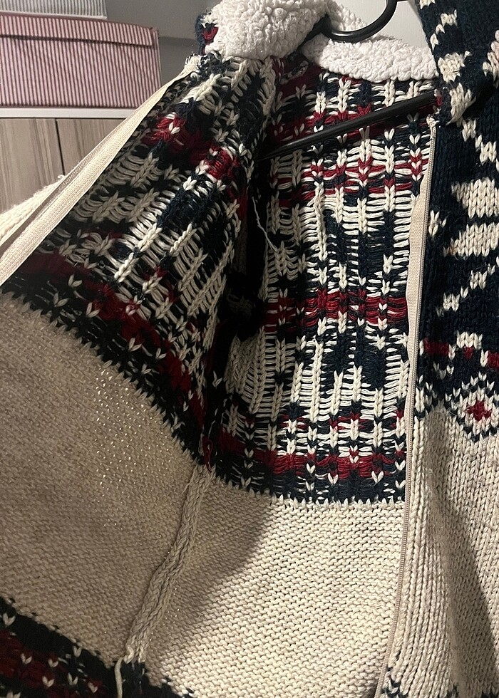 Yün fermuarlı ceket unisex - Görsel 3