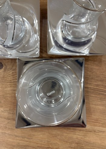 Beyaz Gri Desenli Çay Seti - Görsel 3