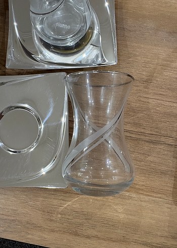 Beyaz Gri Desenli Çay Seti - Görsel 4