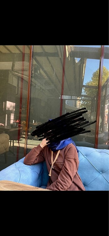 Tesettür tunik kadın sweat kahverengi spor tunik s beden