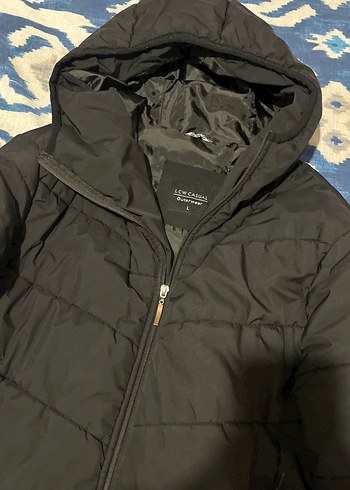 Siyah Fermuarlı erkek kadın unisex Kışlık Mont - Görsel 2