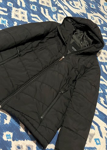 Siyah Fermuarlı erkek kadın unisex Kışlık Mont - Görsel 6