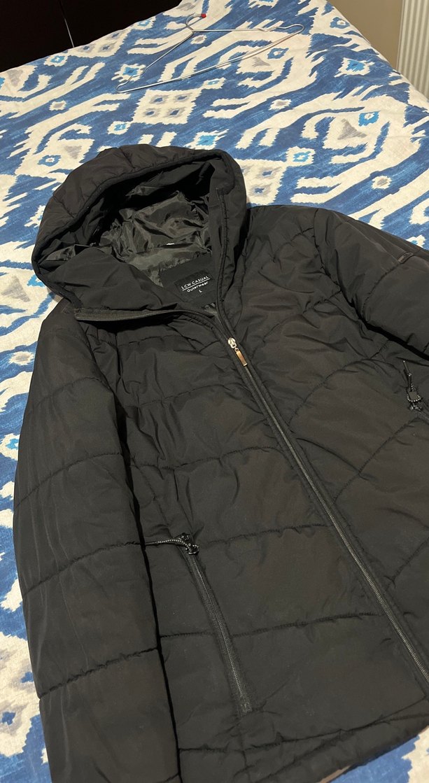 Siyah Fermuarlı erkek kadın unisex Kışlık Mont - Görsel 4