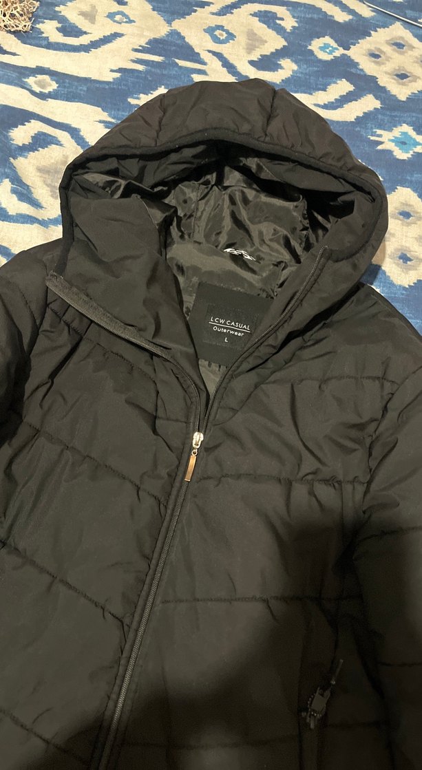 Siyah Fermuarlı erkek kadın unisex Kışlık Mont - Görsel 2