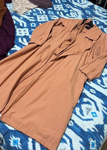 Bej Uzun Kadın Trençkot - Görsel 2