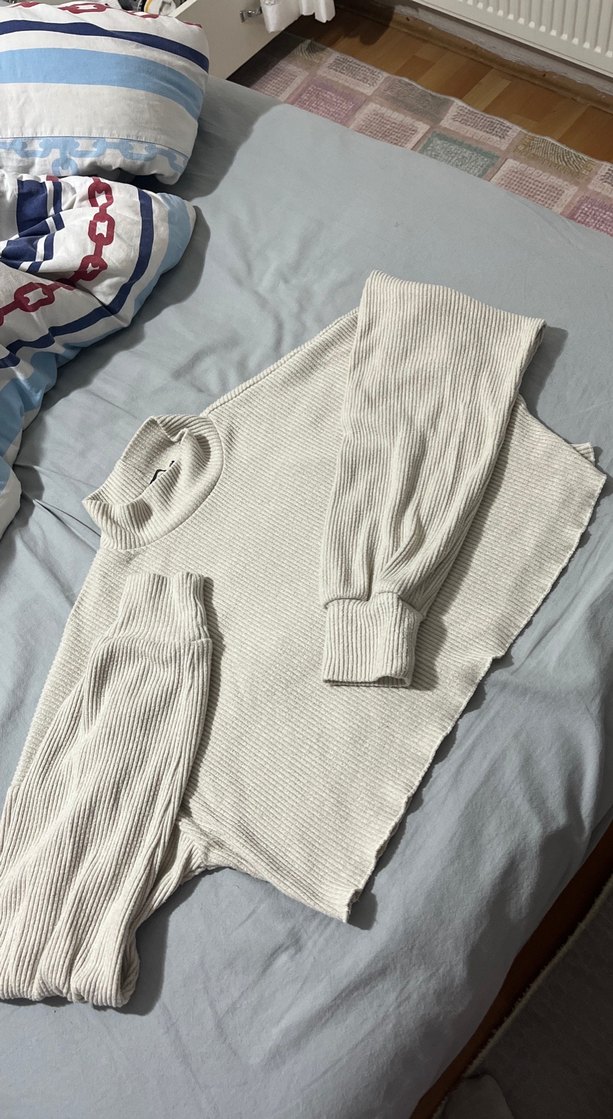 Bej Kadın Balıkçı Yaka Keten Kazak - Görsel 2