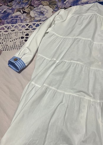 Düğmeli Mavi Kadın Denim Ceket - Görsel 10