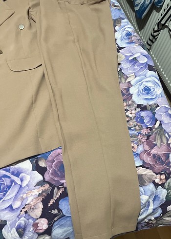 Bej Uzun Kollu Kadın Blazer Ceket - Görsel 2