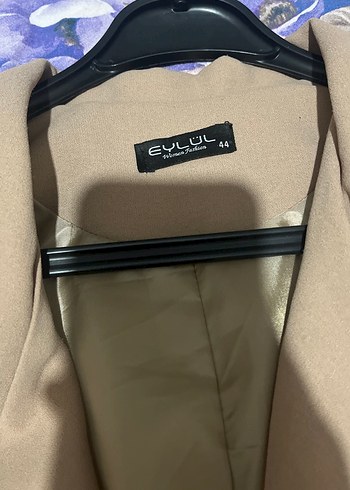 Bej Uzun Kollu Kadın Blazer Ceket - Görsel 4