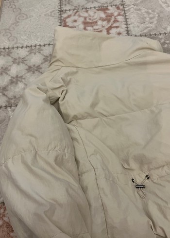 Beyaz Şişme Kadın Mont - Görsel 8