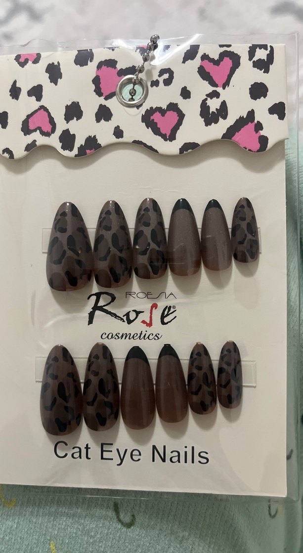 ROEA Kahverengi Cat Eye Tırnak Süsleri - Görsel 2