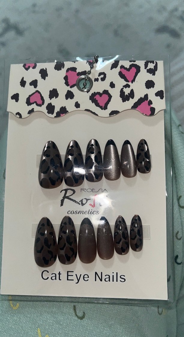 ROEA Kahverengi Cat Eye Tırnak Süsleri - Görsel 3