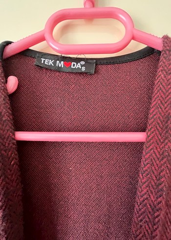 Bordo Uzun Kışlık yelek - Görsel 3