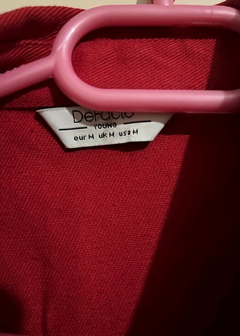 Düğmeli Kırmızı Midi Ceket - Görsel 4