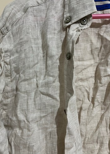 İmza marka
Bej Keten Uzun Kollu Erkek Gömlek - Görsel 2