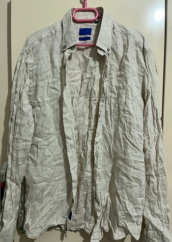 İmza marka
Bej Keten Uzun Kollu Erkek Gömlek - Görsel 3