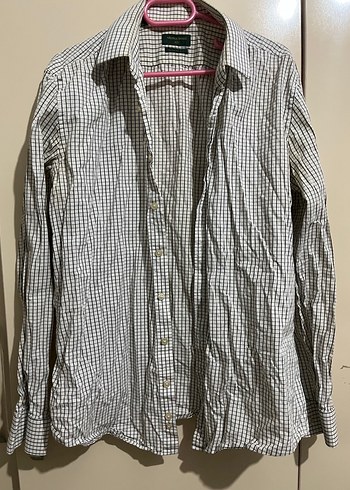 Erkek Gri Pamuklu Uzun Kollu Gömlek - Görsel 5