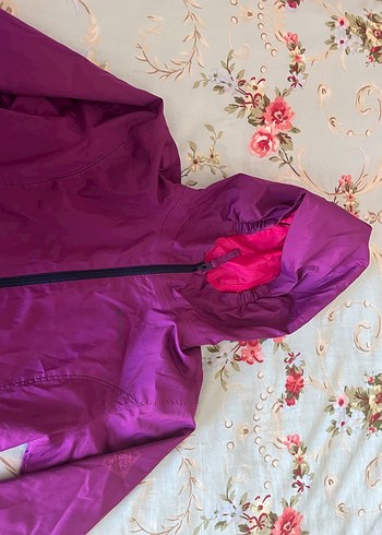 Mor Fermuarlı kapişonlu Kız çocuk ceket - Görsel 3