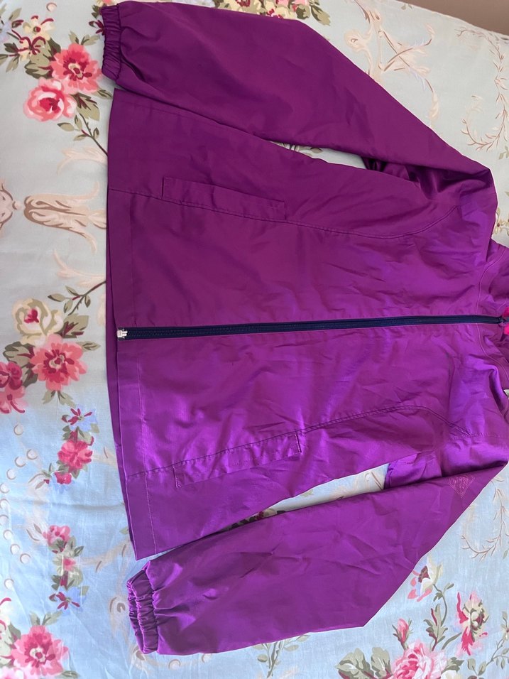 Mor Fermuarlı kapişonlu  Kız çocuk ceket - Görsel 4
