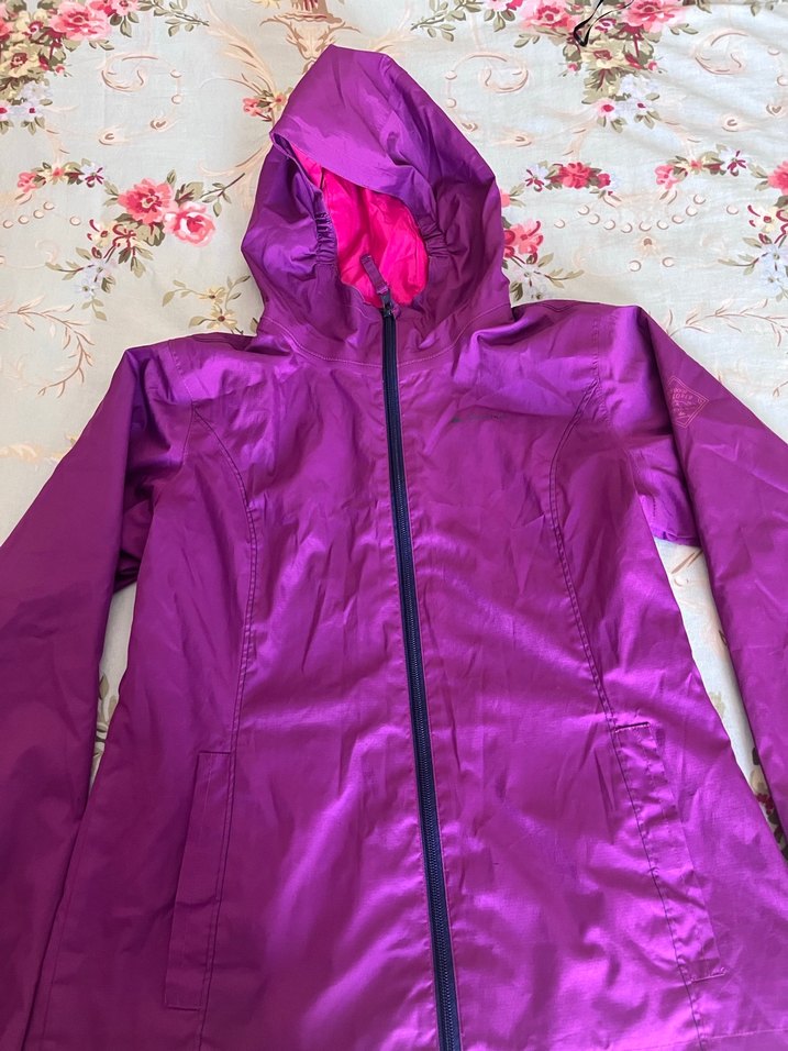 Mor Fermuarlı kapişonlu  Kız çocuk ceket - Görsel 2