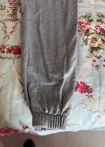 Gri NASA Baskılı Fermuarlı Kadın Eşofman Altı - Görsel 2