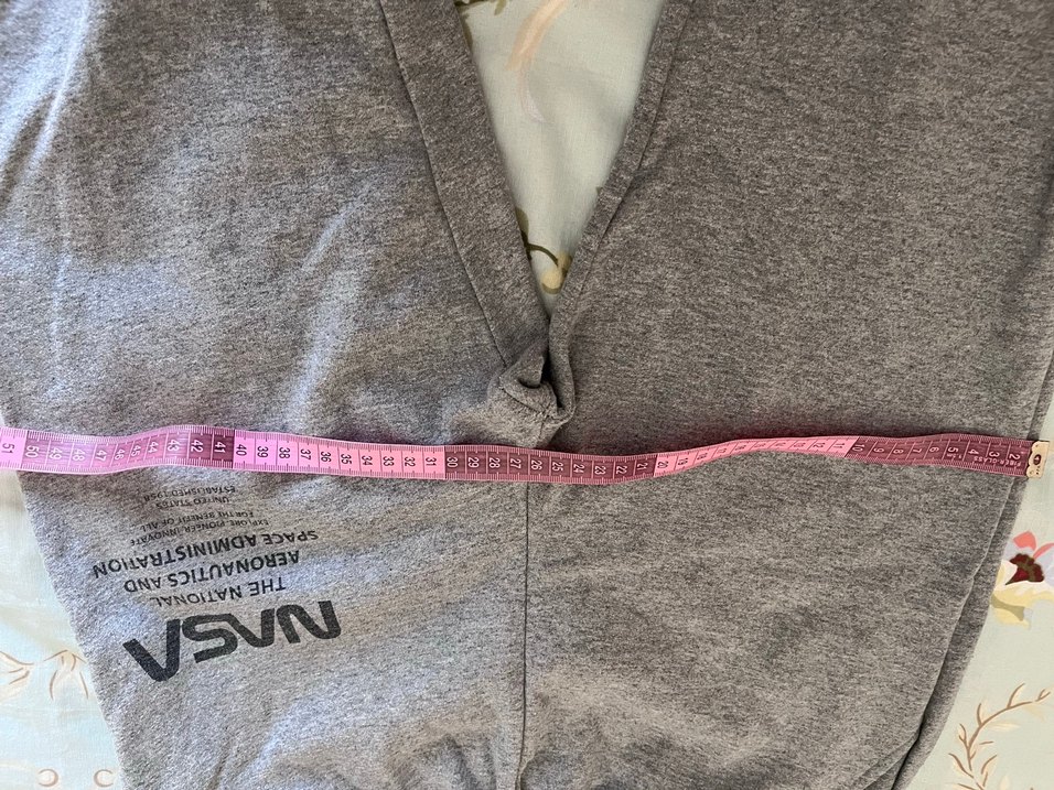 Gri NASA Baskılı Fermuarlı Kadın Eşofman Altı - Görsel 4