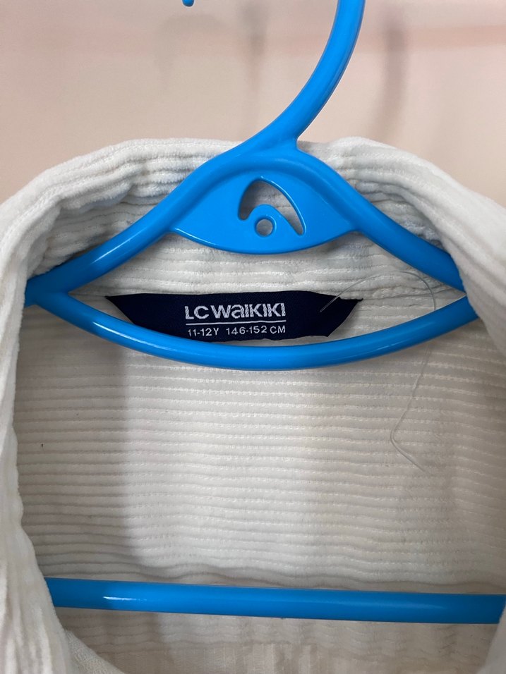 Düğmeli Uzun Kollu fitilli kadife Gömlek - Görsel 2