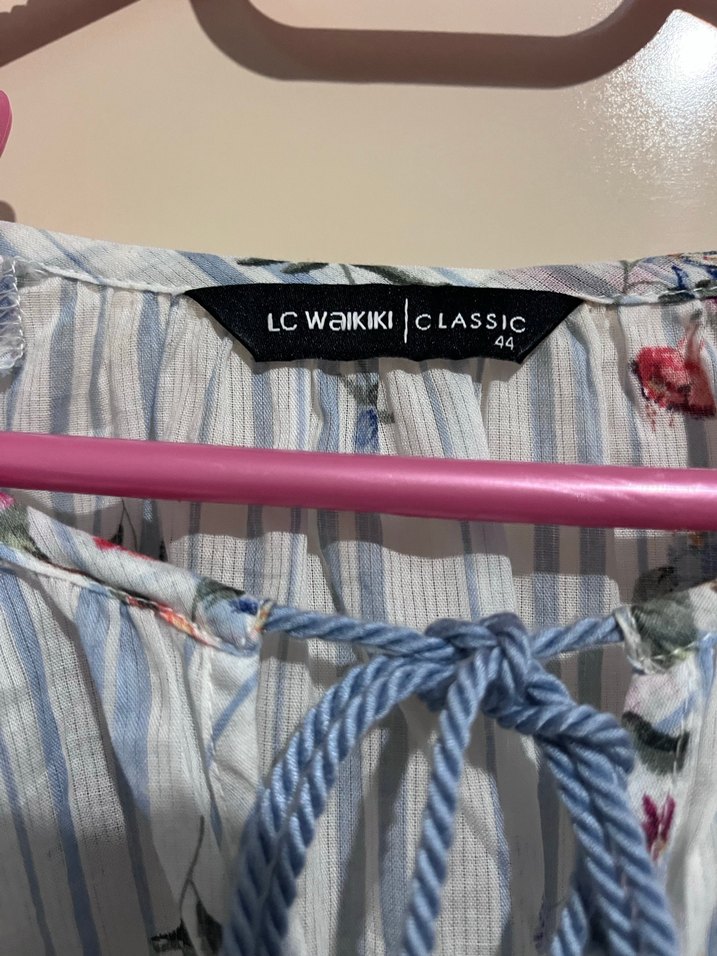 Çiçekli Bohem Uzun Kollu Pamuklu Bluz - Görsel 5