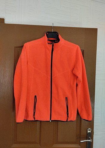 Pembe Fermuarlı Kadın Polar Sweatshirt
