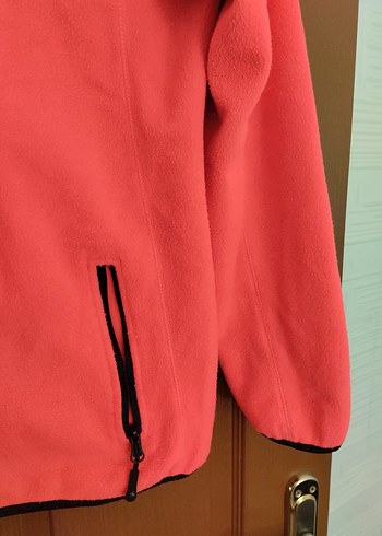 38 Beden Pembe Fermuarlı Kadın Polar Sweatshirt