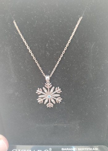 Zen Diamond Gizzaro 925 Ayar Gümüş Pırlanta Kar Tanesi Kolye