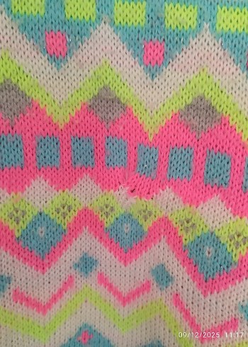 Kız Çocuk Bohem Örgü Pelerin Panço - Görsel 2