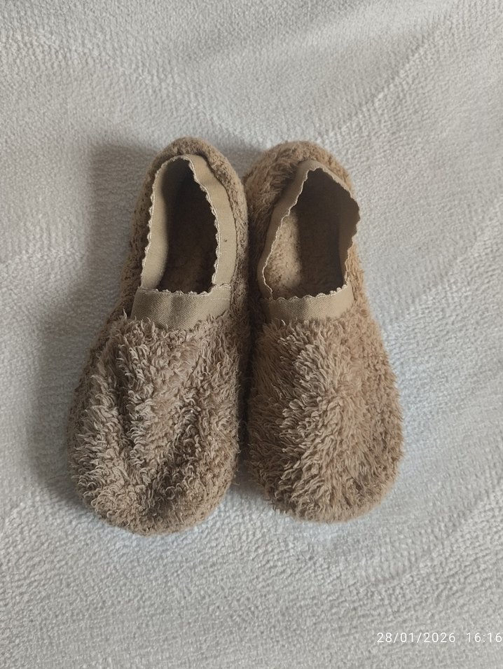 Camel Rengi Çocuk Sıcak Pelüş Patiği - Görsel 2