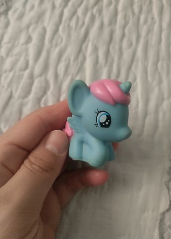 Turkuaz ve Pembe Unicorn Figürü Minik Oyuncak Pony