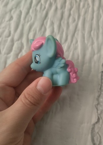 Turkuaz ve Pembe Unicorn Figürü Minik Oyuncak Pony