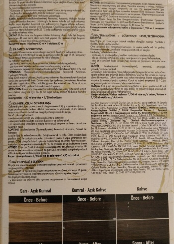 Farmasi açık kumral saç boyası 8.0 - Görsel 3