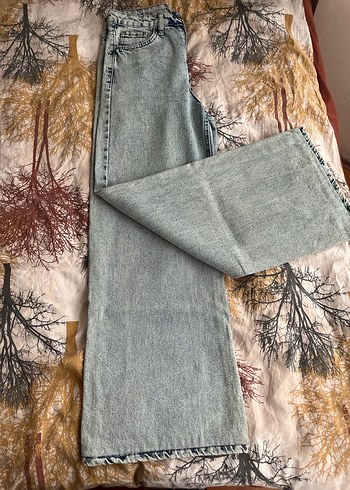 Mavi Bol Kesim Kadın Kot pantolon - Görsel 2