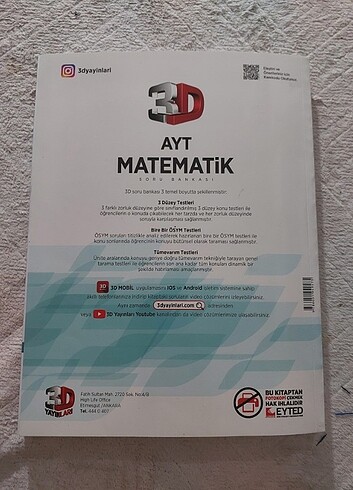3D AYT Matematik Soru Bankası