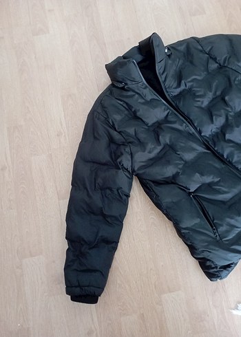 Siyah erkek Kışlık şişme Mont, Fermuarlı - Görsel 2