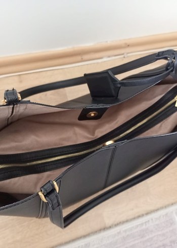 Zara siyah büyük çanta (maxi tote bag) - Görsel 7