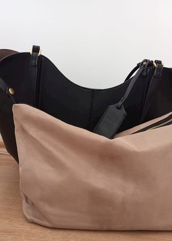 Zara siyah büyük çanta (maxi tote bag) - Görsel 6