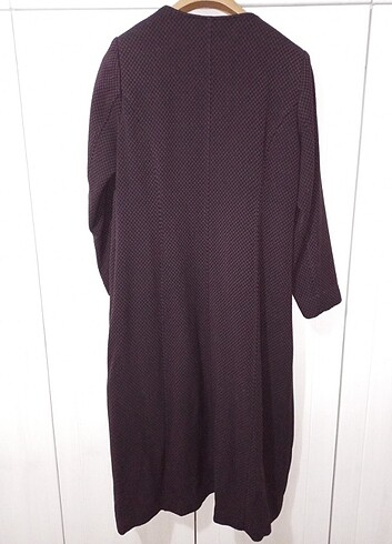 Kadın tesettür kaban uzun bordo - Görsel 3