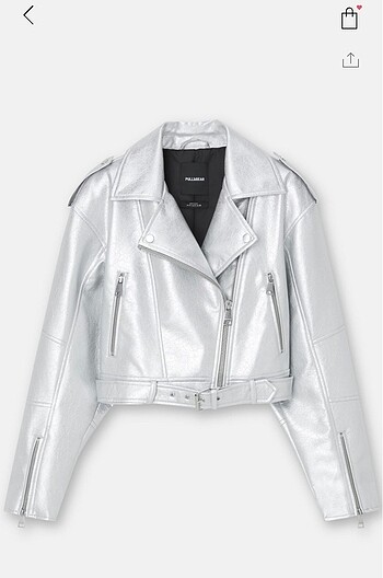 Pull and bear gümüş biker